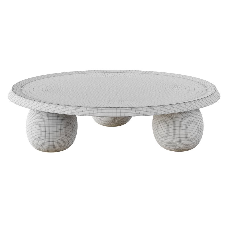 Maxine Elm Ball Coffee Table – Full Black - Image 14