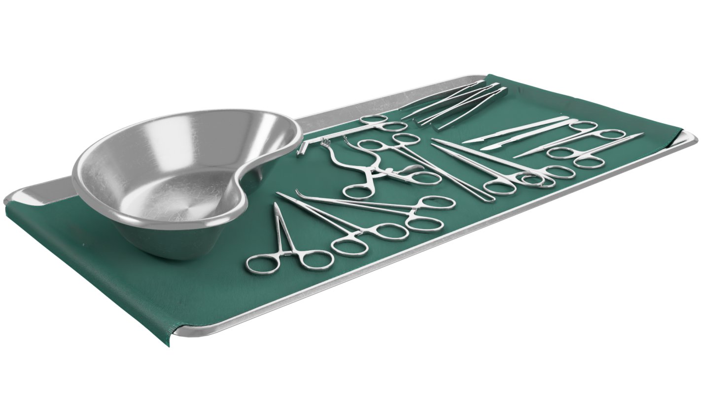Tray with surgical equipment - Image 1