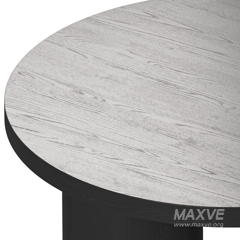 Damian Wooden Round Coffee Table – Black - Image 11