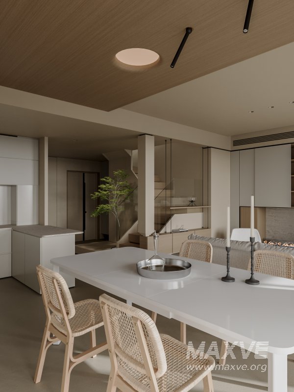 Modern living room dining room kitchen - Image 9