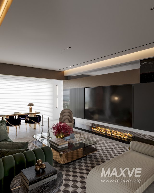 Luxurious living room and dining room - Image 5