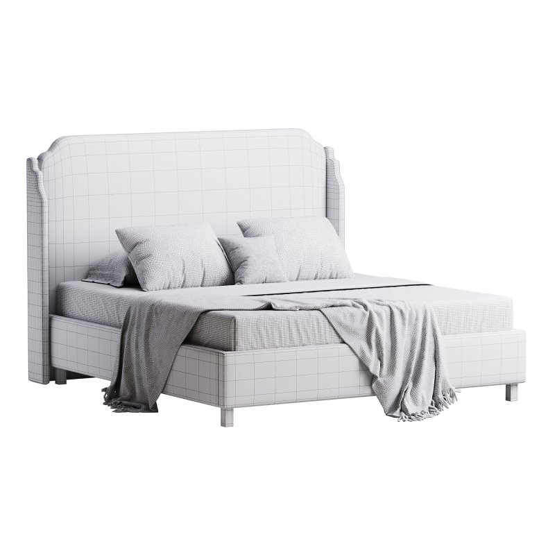 Aurora Wingback Blush Bed - Image 9