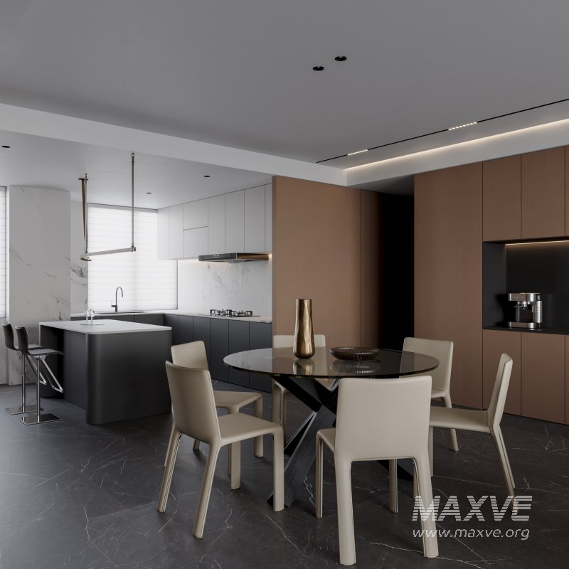 Modern living room dining room kitchen - Image 7