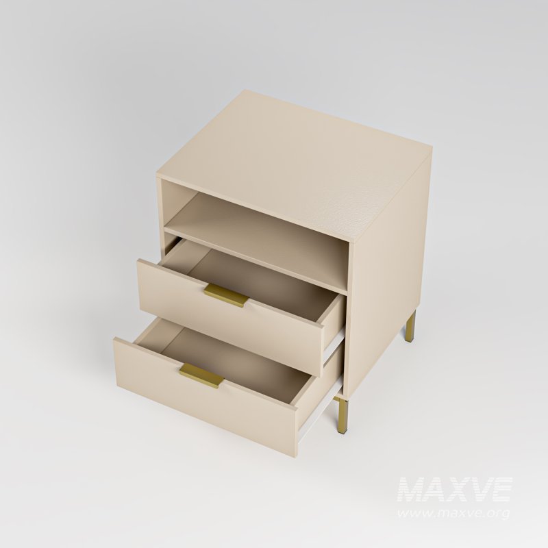 Modern Nightstand Square Bedside Table - Image 3