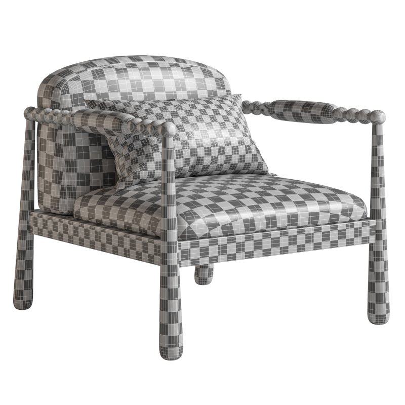 Pippa Leora Block Print Accent Chair - Image 6