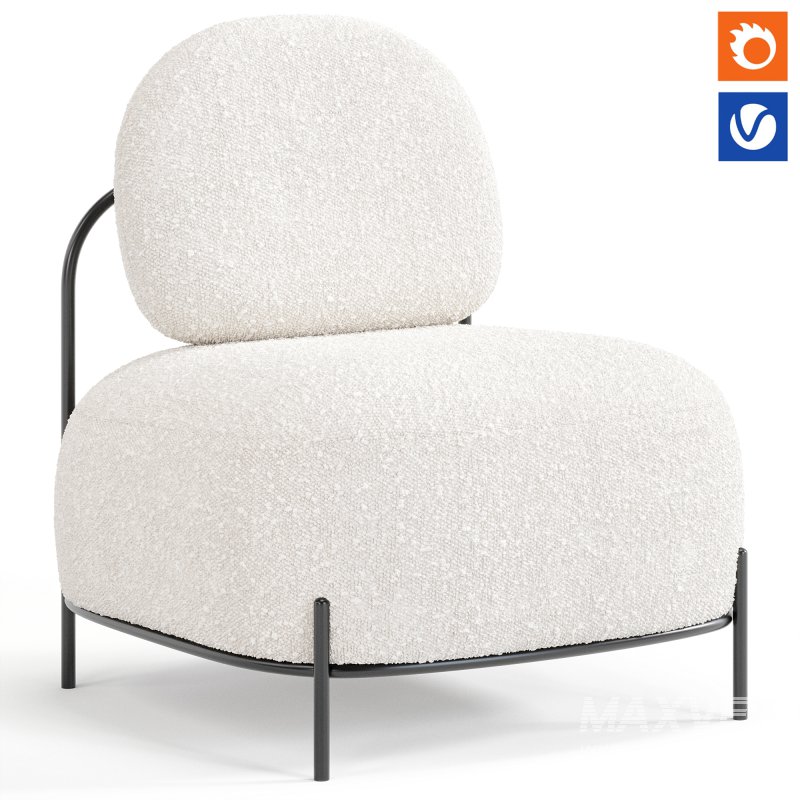 Stone Armchair By Stool Group - Image 1