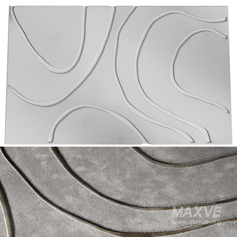 Quaoar Gray Wave Area Rug - Image 3
