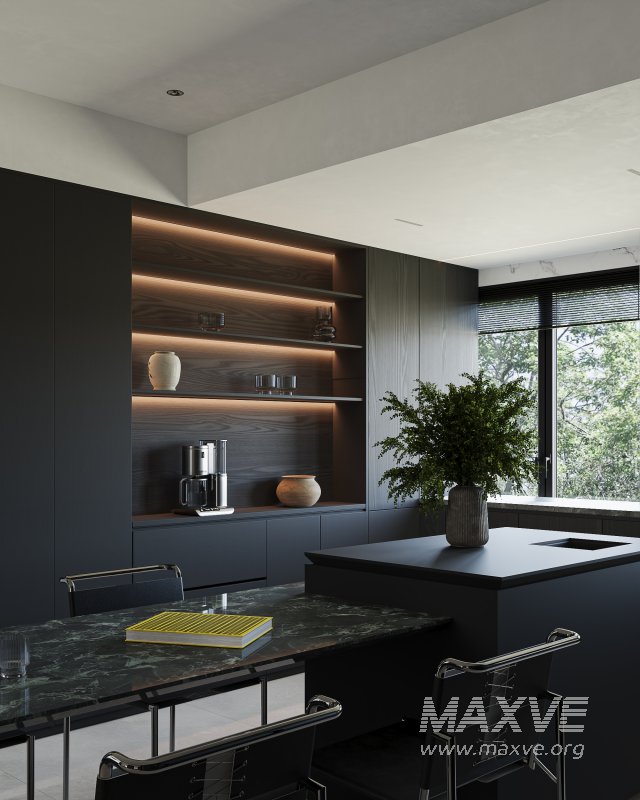 Modern living room dining room kitchen - Image 13