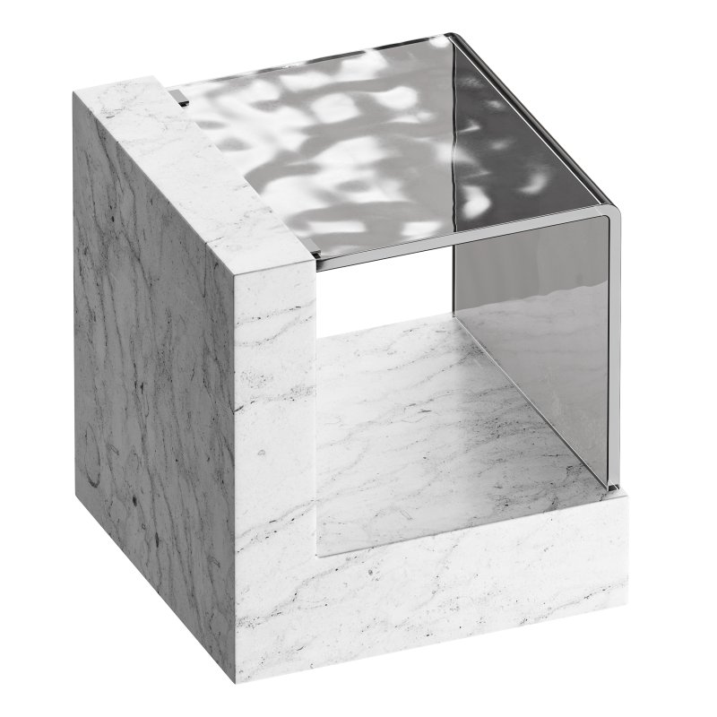 Creative Marble Side Table – Glass - Image 3