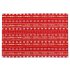 Christmas Showflake Bohemia Stripe Red Runner Washable Rug - Thumbnail 1