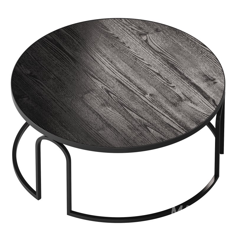 Hardin Oak Coffee Table – Full Black - Image 5