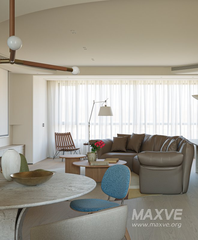 Modern living room dining room kitchen - Image 6