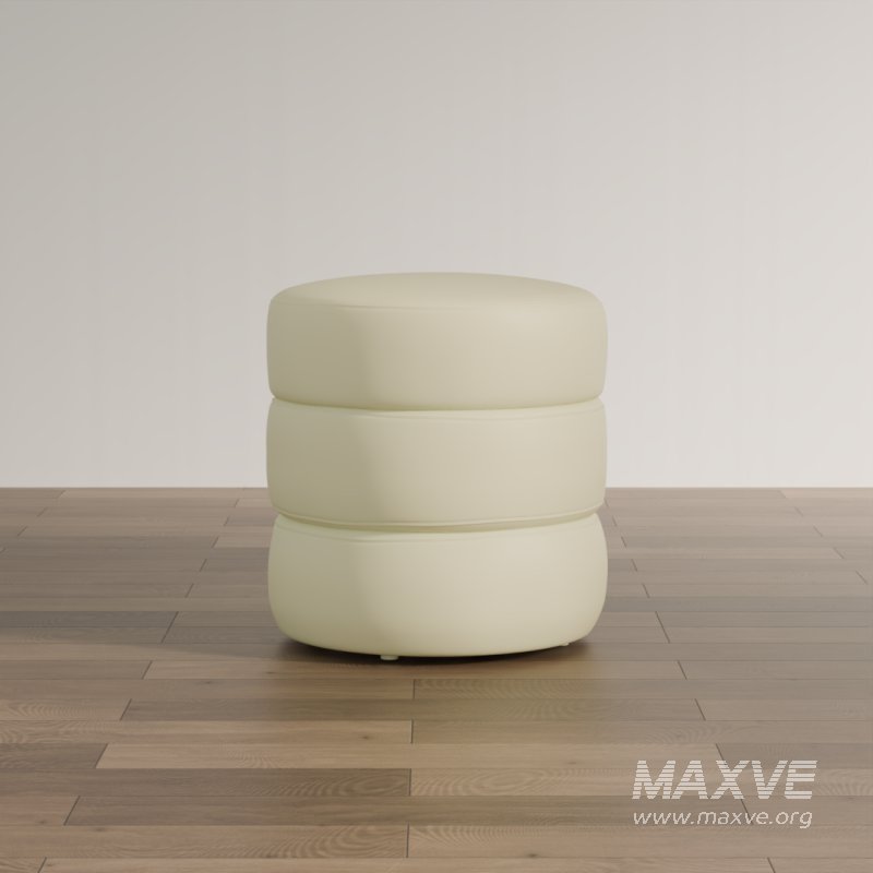 Modern Round Pouffe - Image 3