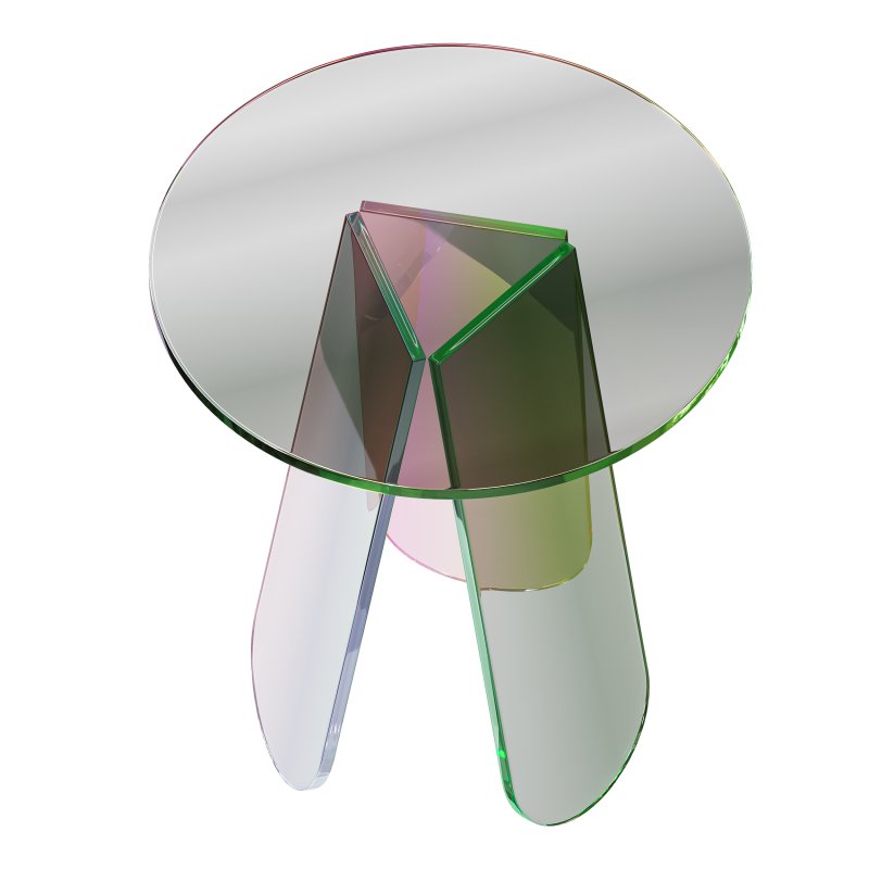 Iridescent Acrylic Side Table - Image 6