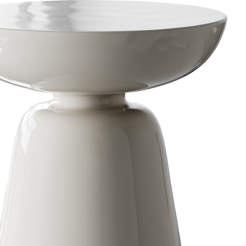 Modern Side Table – Black – White – Glossy Surface - Image 12