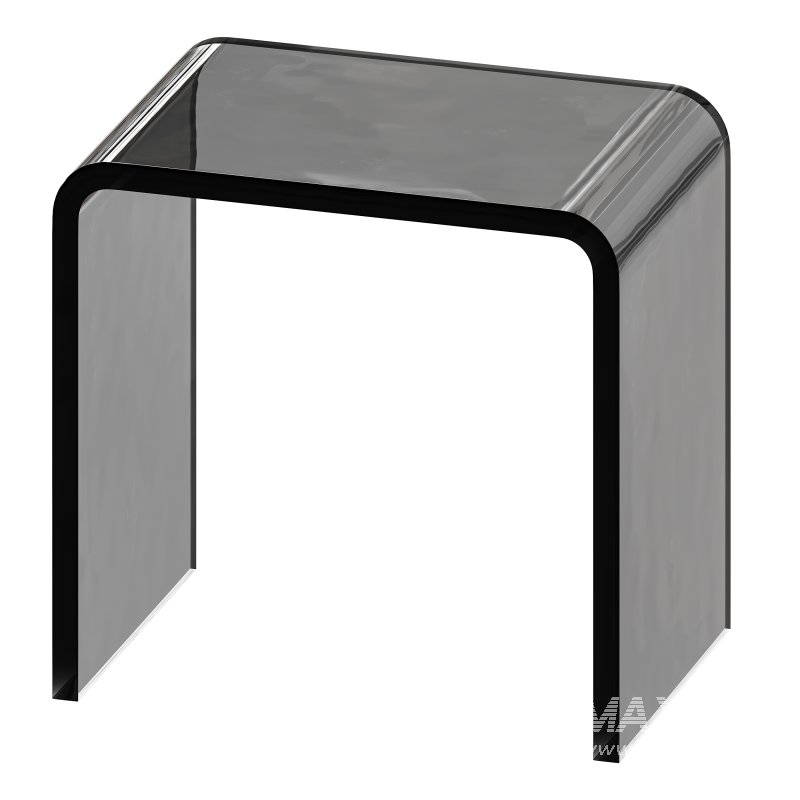 Minimalist Acrylic Side Table – Ottoman - Image 12
