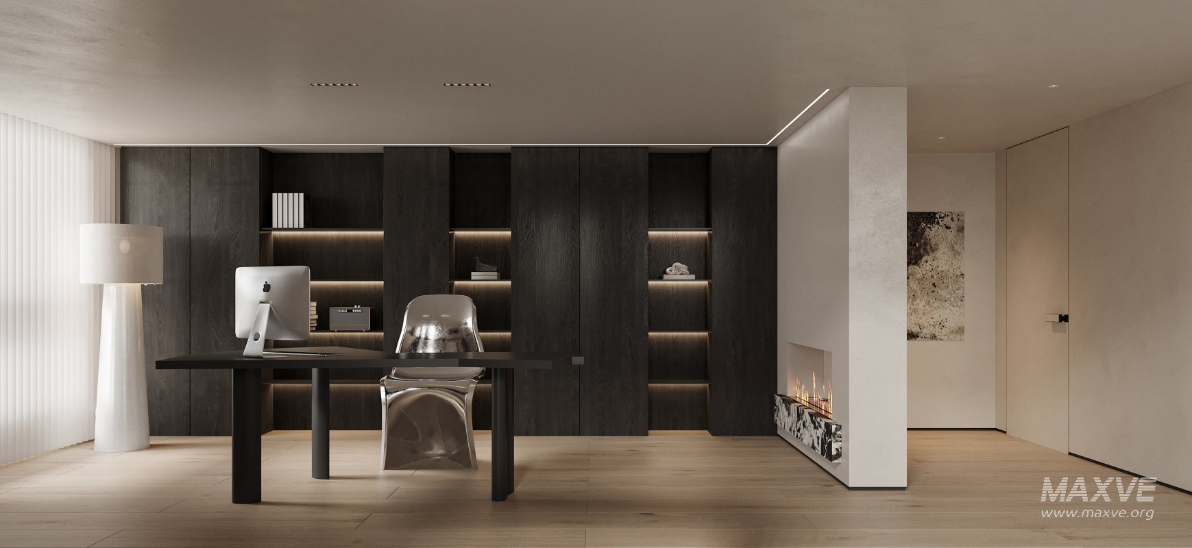 Modern living room dining room office - Image 4