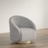Contemporary Curved Fabric Armchair - Thumbnail 5