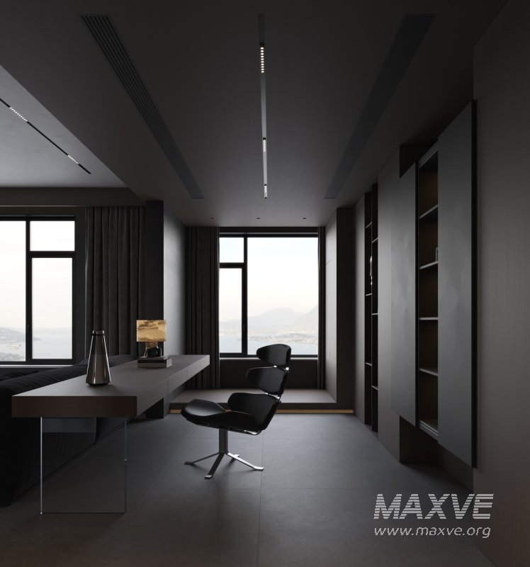 Modern dark living room dining room - Image 6