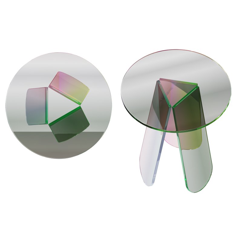 Iridescent Acrylic Side Table - Image 11