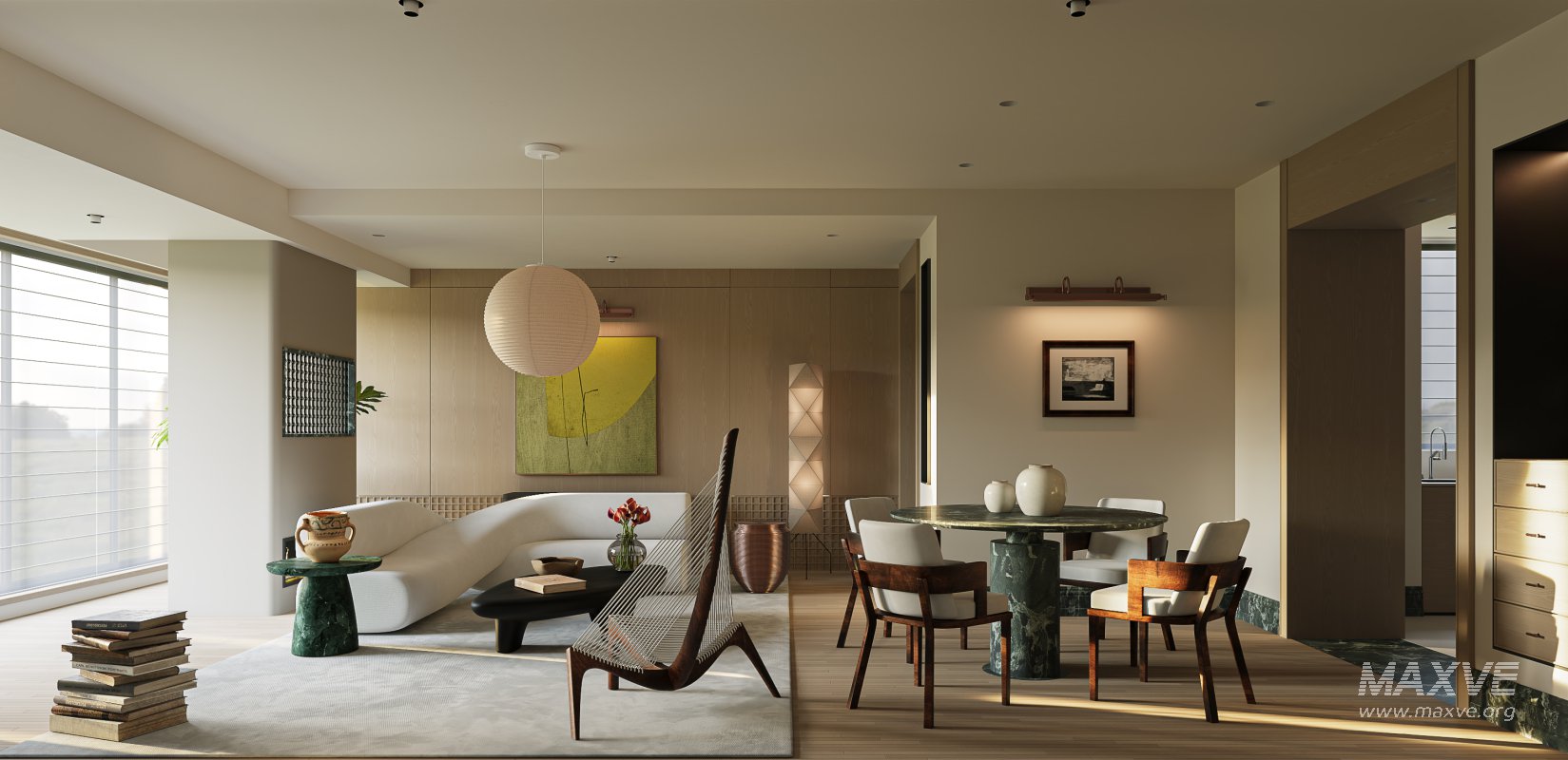 Modern living and dining room - Image 1