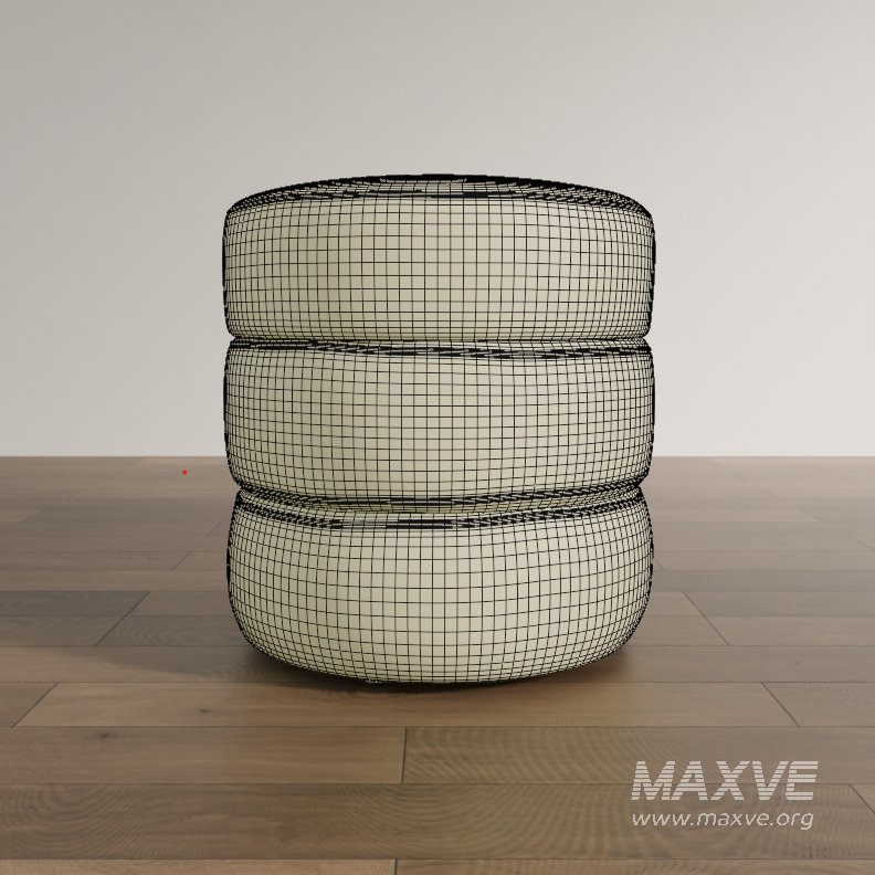 Modern Round Pouffe - Image 5