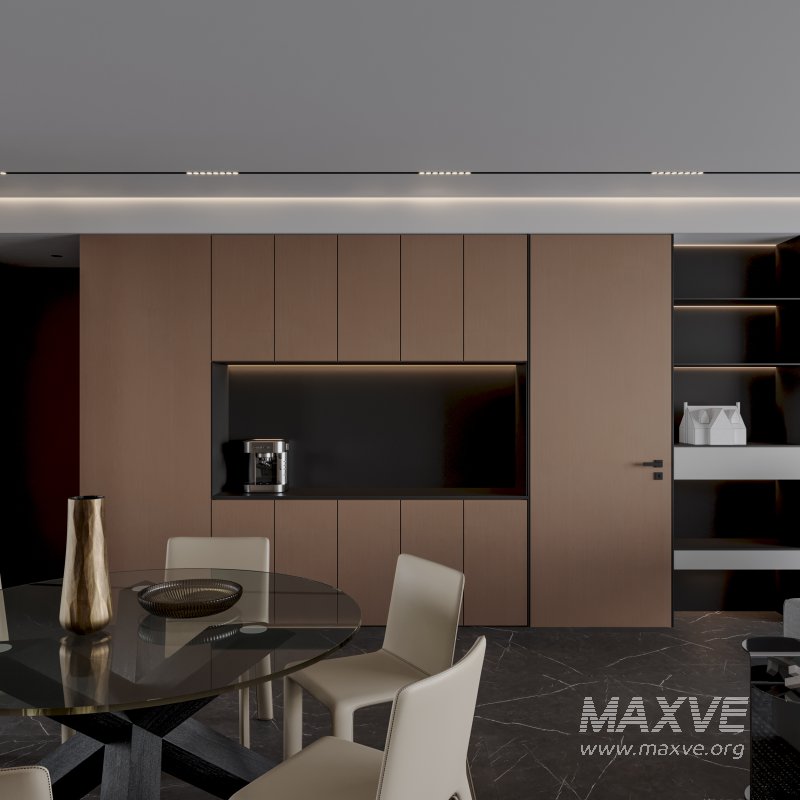 Modern living room dining room kitchen - Image 4