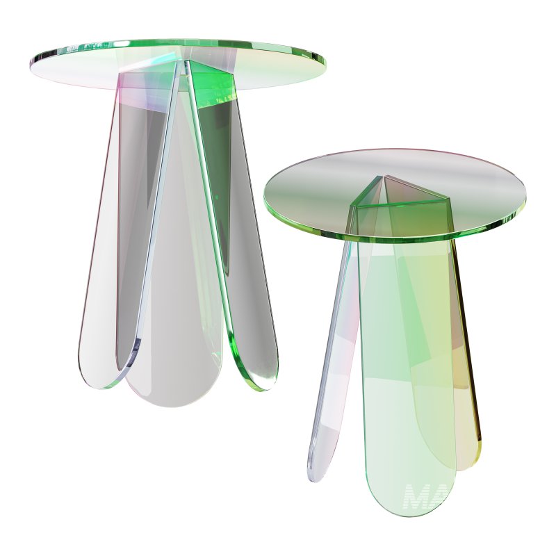 Iridescent Acrylic Side Table - Image 10