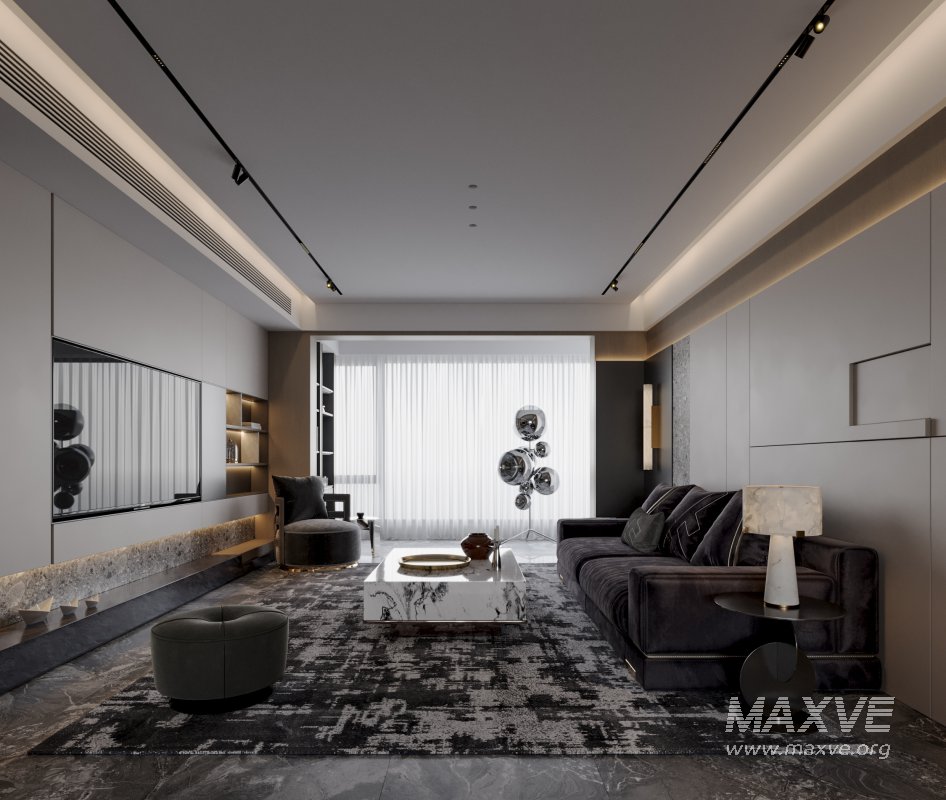 Modern luxury living room and dining room - Image 1