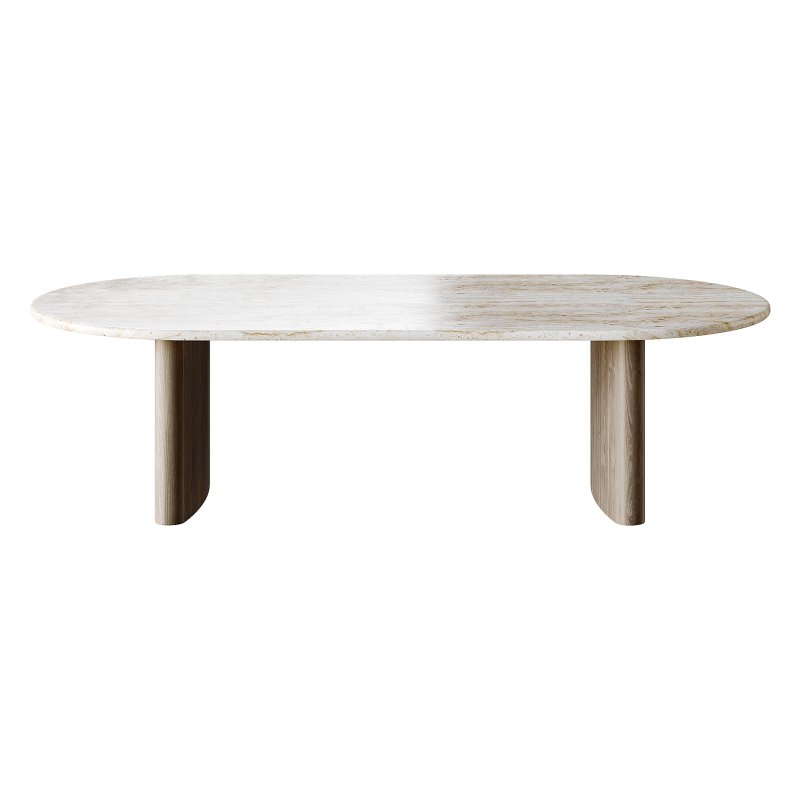 Linden Travertine Top Coffe Table - Image 3