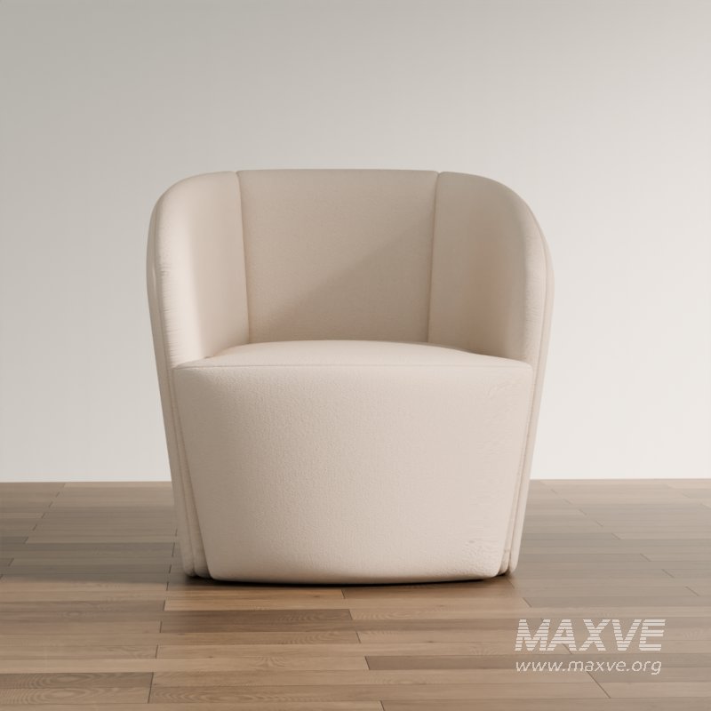 Modern Curved Lounge Chair - Image 1