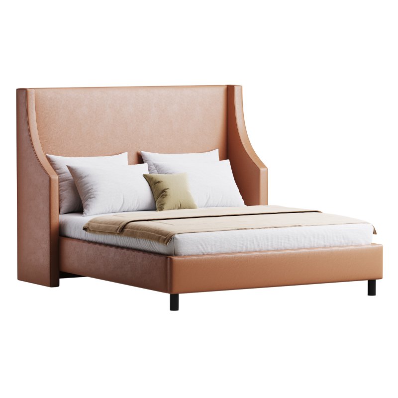 Davis Wingback Sand Velvet bed - Image 10