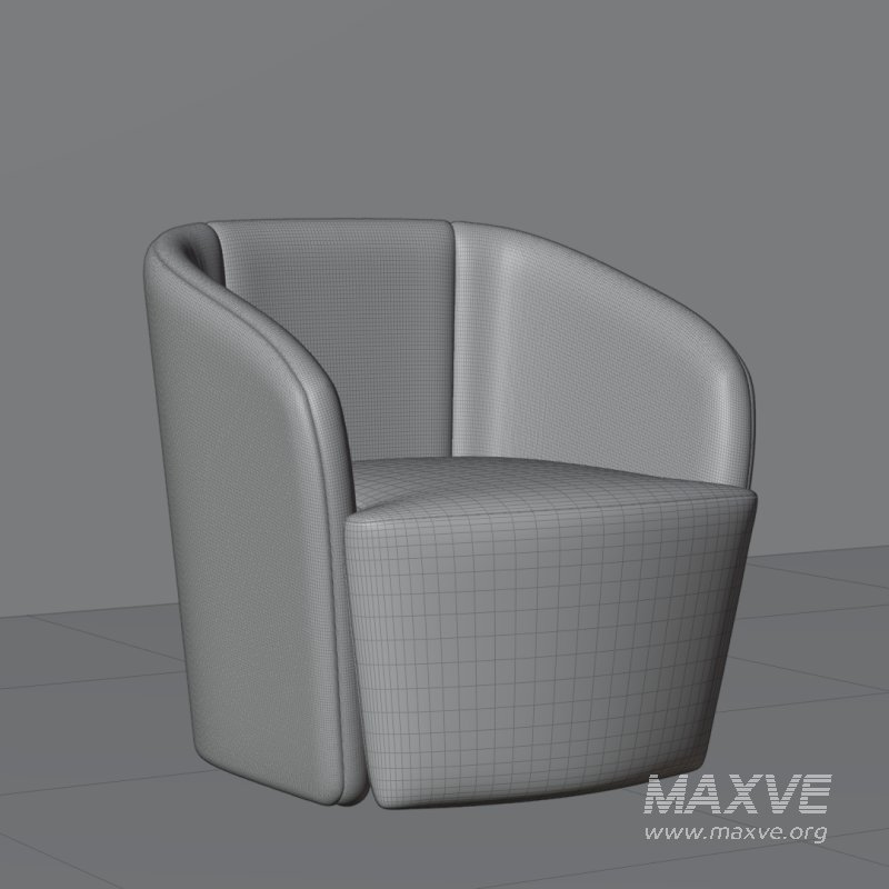 Modern Curved Lounge Chair - Image 3