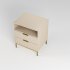 Modern Nightstand Square Bedside Table - Thumbnail 2