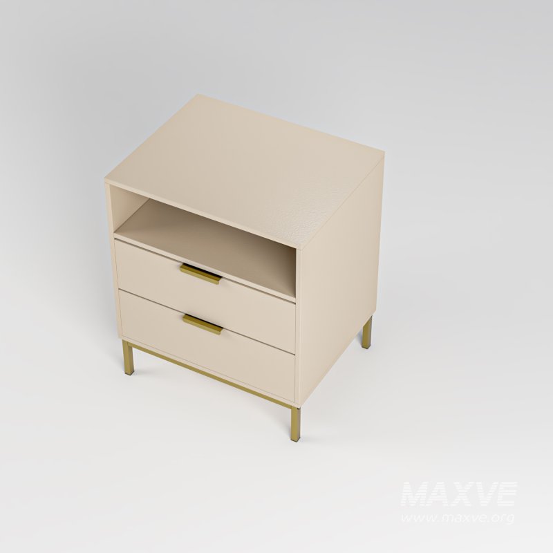 Modern Nightstand Square Bedside Table - Image 2