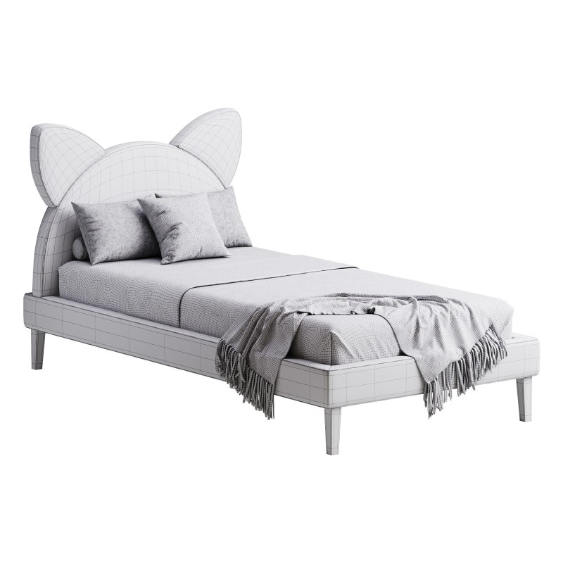 Children single bed beige Kitty - Image 14