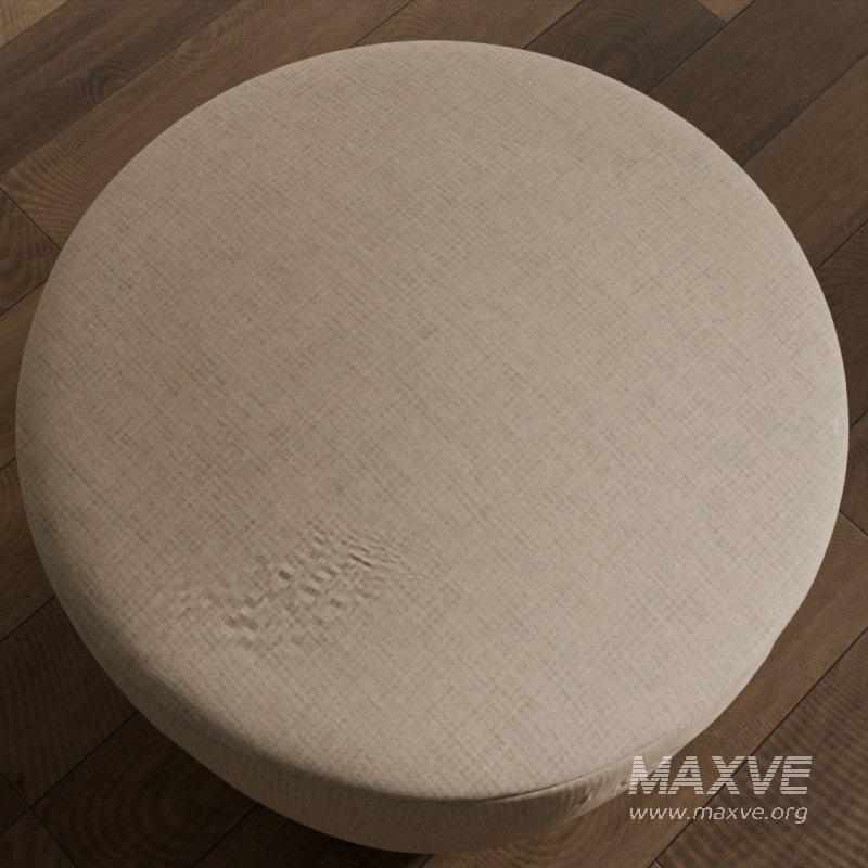 Modern Fabric Pouffe - Image 4