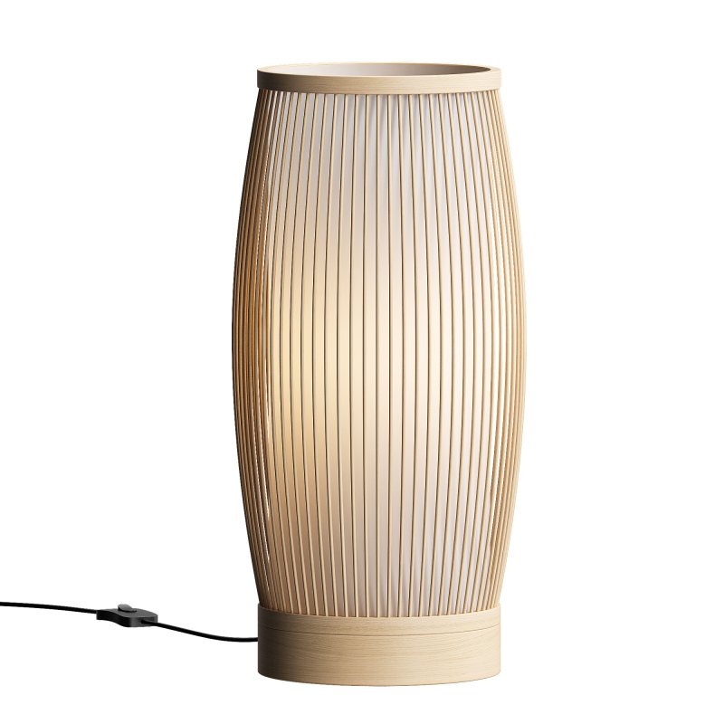 Traditional Japanese Cylinder Table Lamp - Image 2