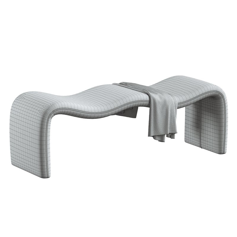 Monifa Chenille Fabric Bench - Image 8