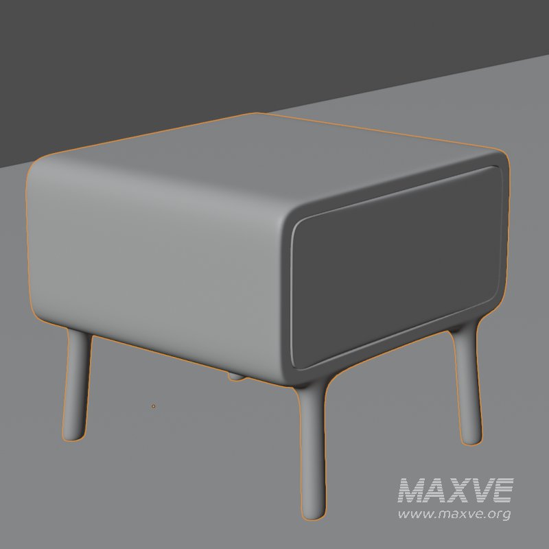 Rounded Edge Wooden Nightstand - Image 3