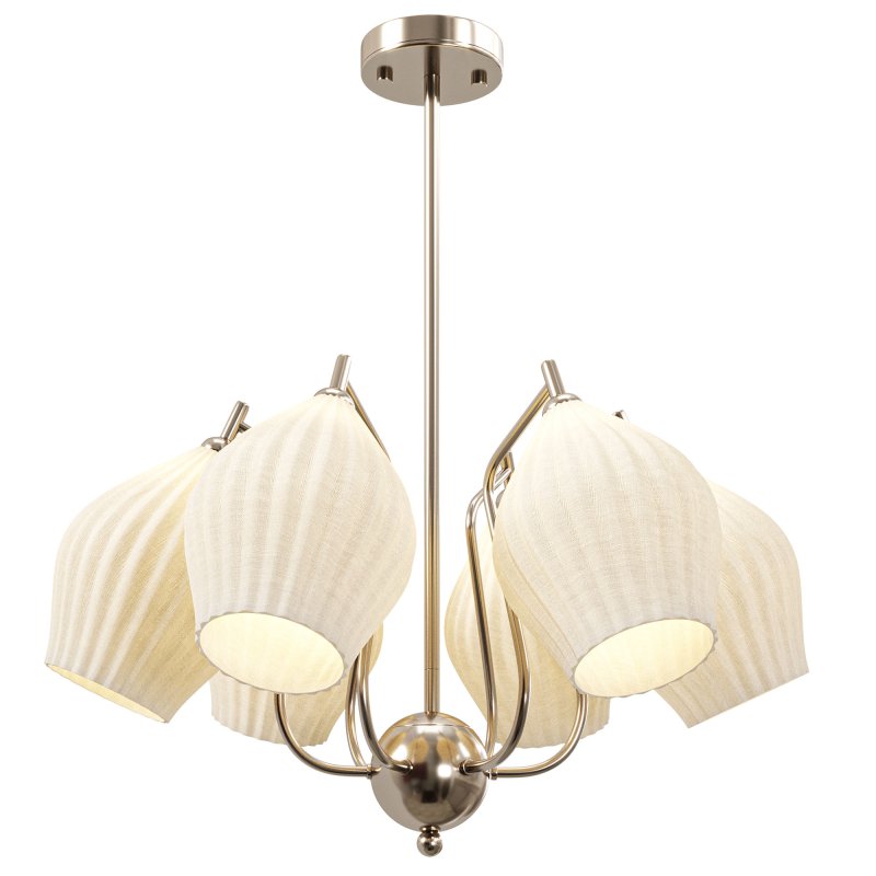 Ceramic Ribbed Chandelier - Image 1