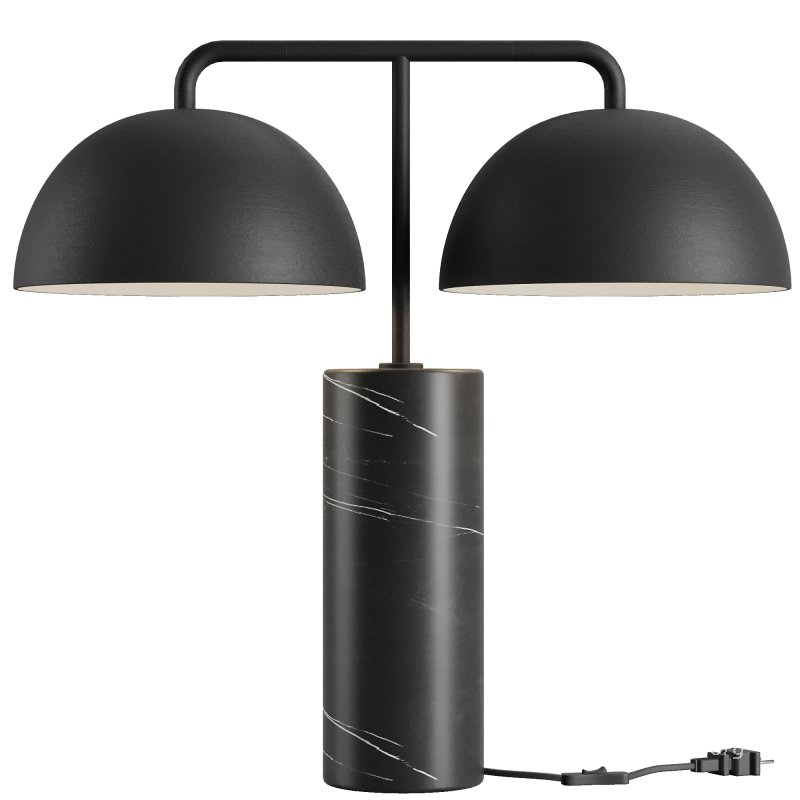 Domes Black Marble Table Lamp - Image 1