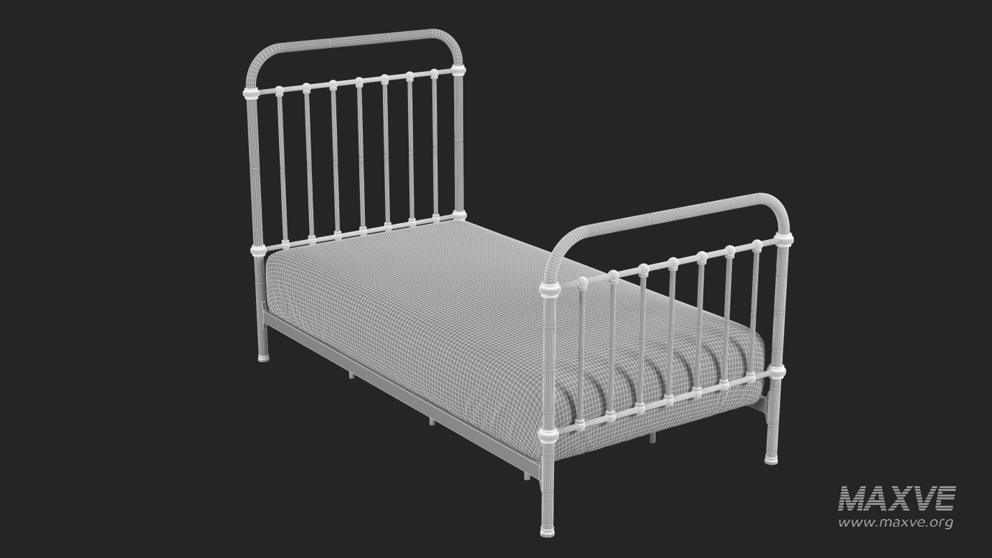 Black Metal Bed - Image 9