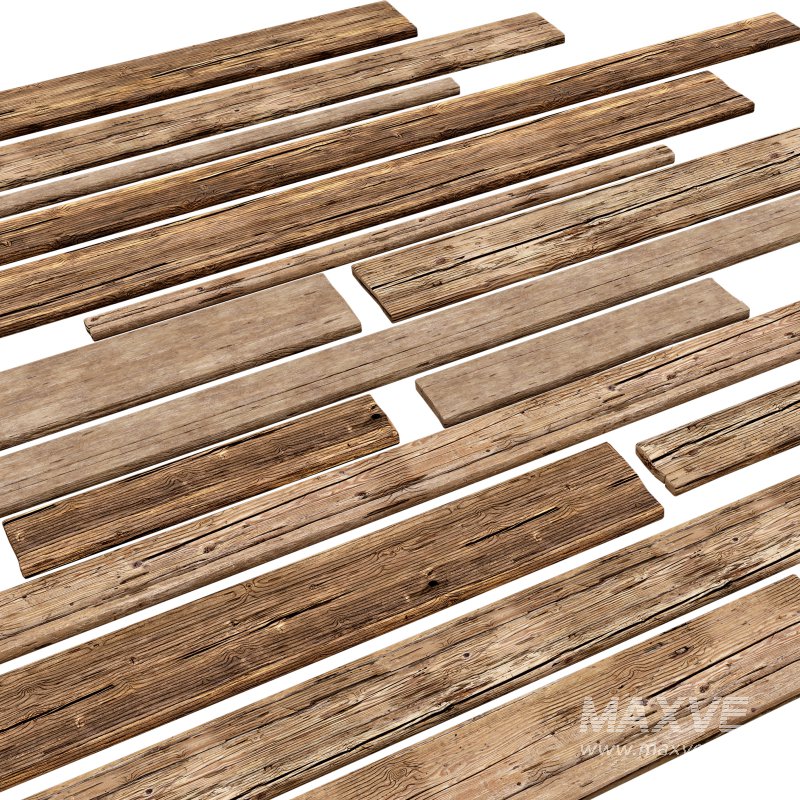 Wooden Plank & Beam Vol.01 – Medieval 3D Asset Pack/Low Poly/Game Ready - Image 1