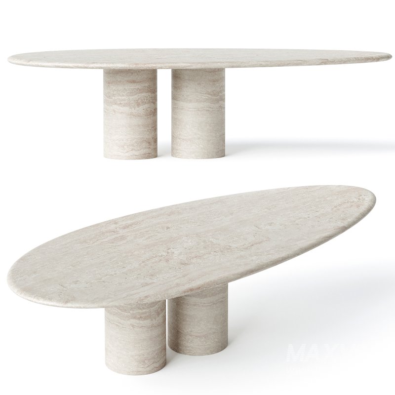 IPPICO 05 TRAVERTINE TABLE - Image 2