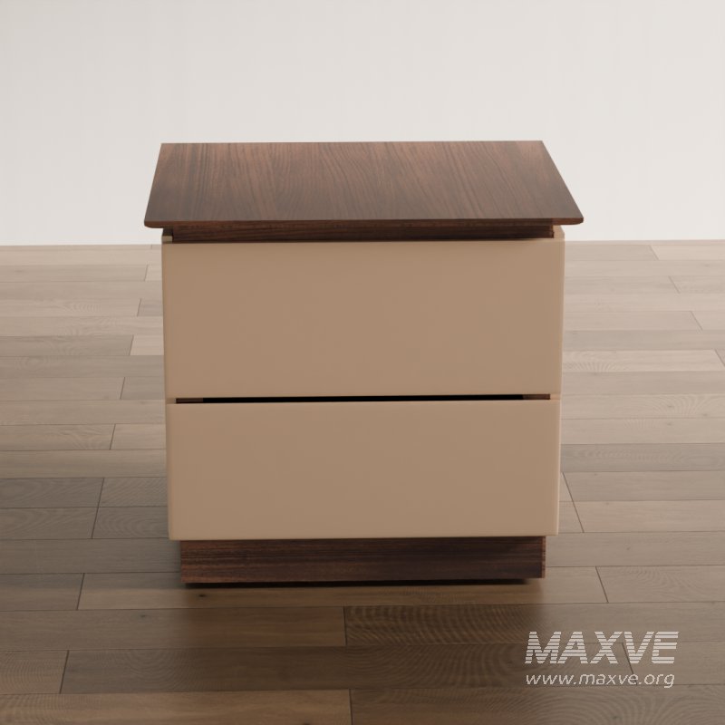 Bedside Table with Two Drawers - Image 2