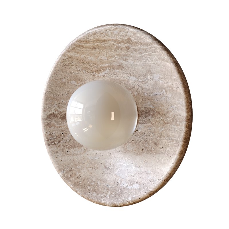 : Sonoma Wood And Stone Wall Light Sconce - Image 4