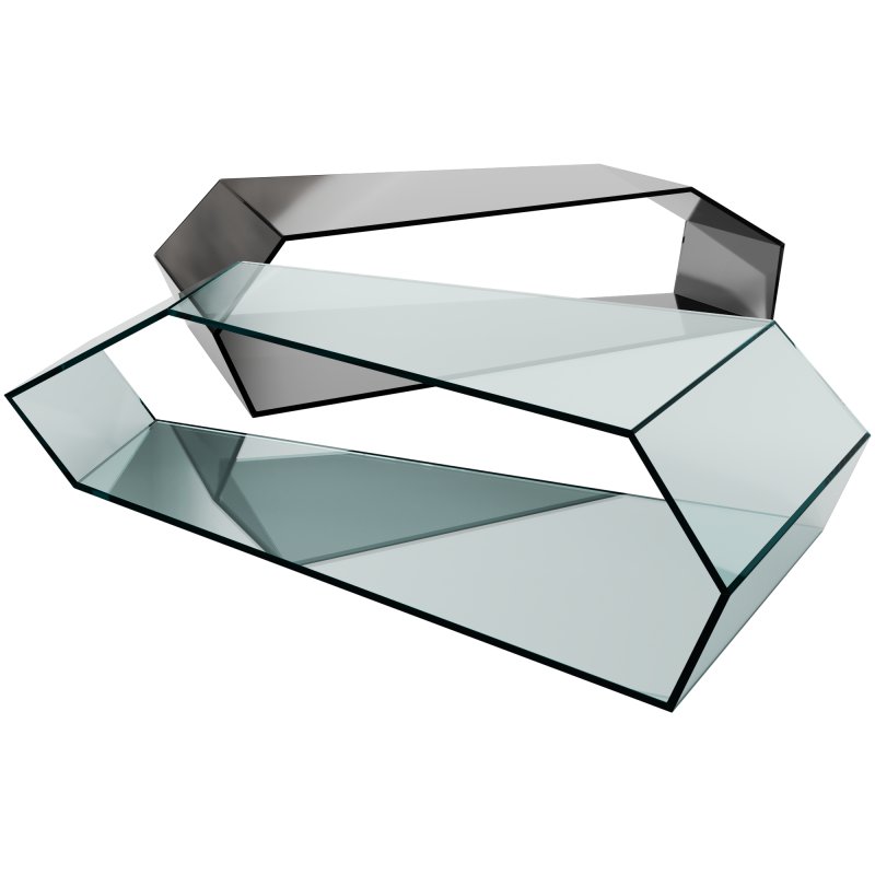 Tonelli Dekon 2 Glass Coffee Table by Karim Rashid - Image 2