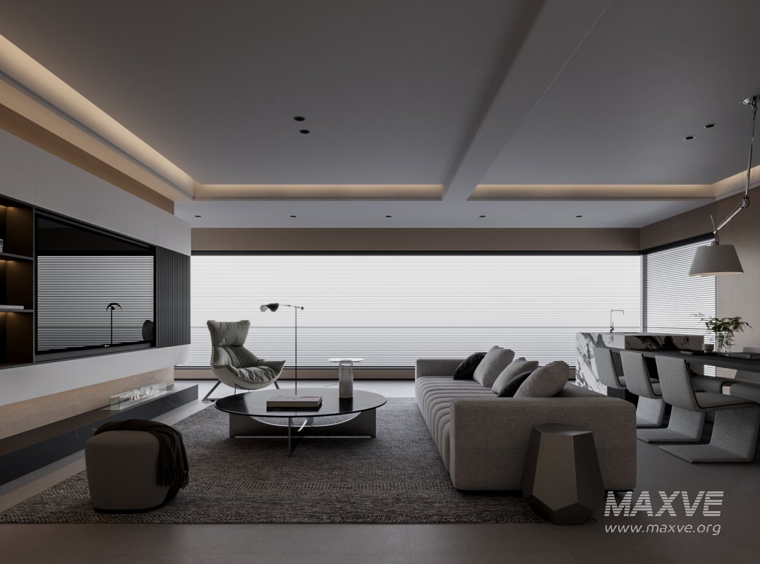 Modern living and dining room - Image 1
