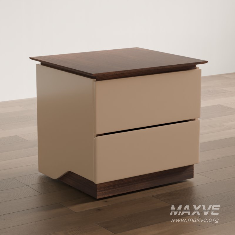 Bedside Table with Two Drawers - Image 1